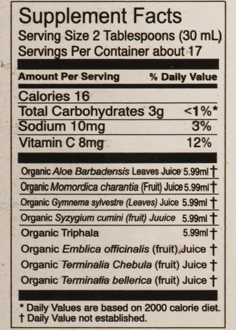 Organic Sugar Balance Juice, Vitro Naturals (500ml)