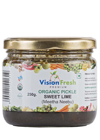 Organic Sweet Lime Pickle, Vision Fresh (250gm)