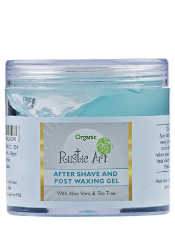 Organic Tea Tree Gel (After Shave and Post Waxing), Rustic Art (50gm)