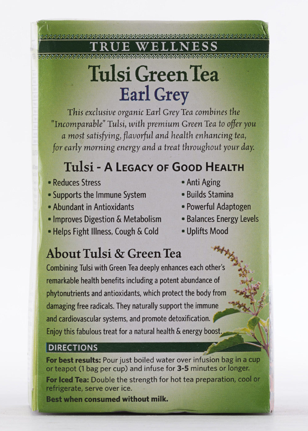Organic Tulsi Earl Grey Tea, Organic India (18 teabags)