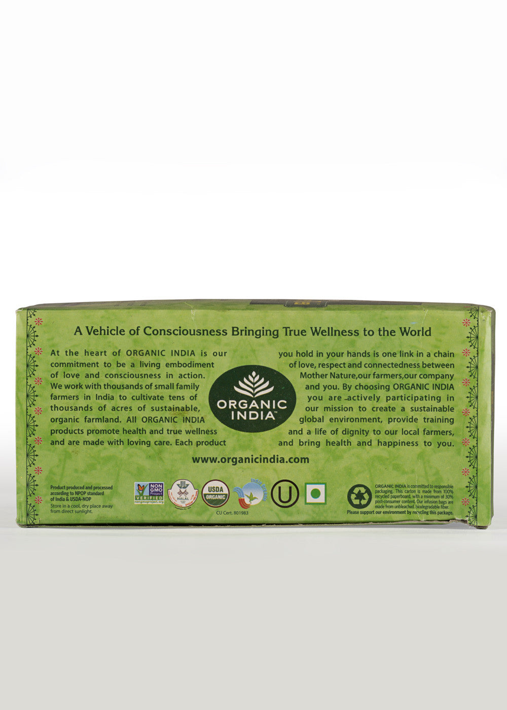 Organic Tulsi Green Tea, Organic India (25 teabags)