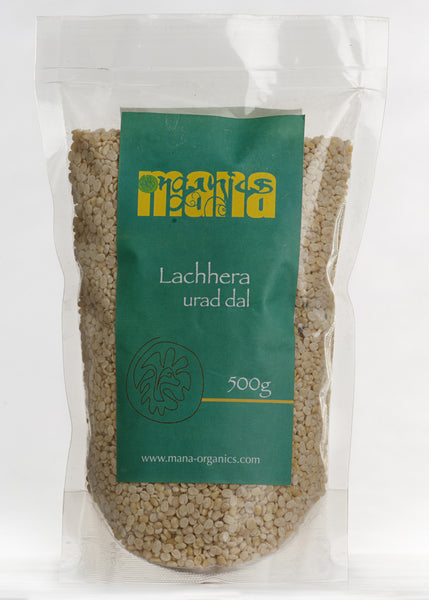 Organic Urad Dal (Split Black Gram Without Skin), Mana Organics (500gm)