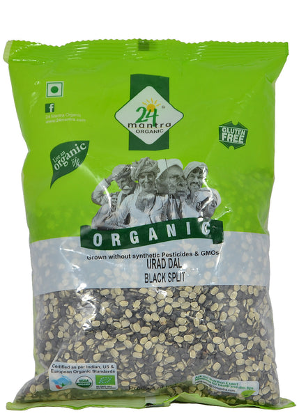 Organic Urad Dal (Split Black Gram With Skin), 24 Mantra (500 gm)