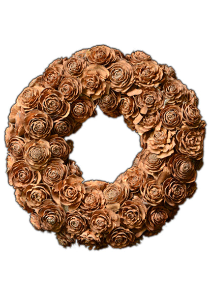 Organic Wood Rose Wreath, Shop Organikos (1pc)